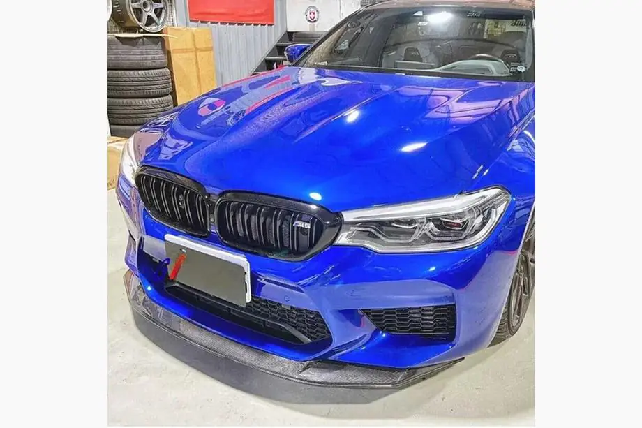 BMW 5 Serie G30/G31 2017–2023 Front bumper lip spoiler Lip V3 (voor M5 F90 2017-2020, carbon) Foto 3