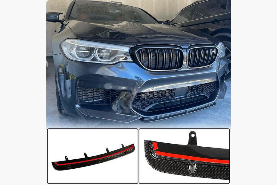 BMW 5 Serie G30/G31 2017–2023 Front bumper lip Lip V5 (voor M5 F90 2017-2020, carbon) Foto 1