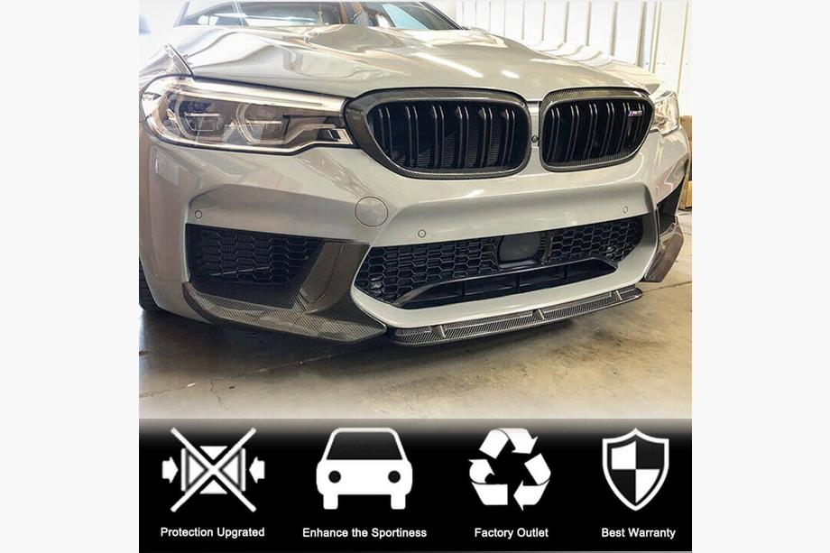 BMW 5 Serie G30/G31 2017–2023 Front bumper lip Lip V5 (voor M5 F90 2017-2020, carbon) Foto 3
