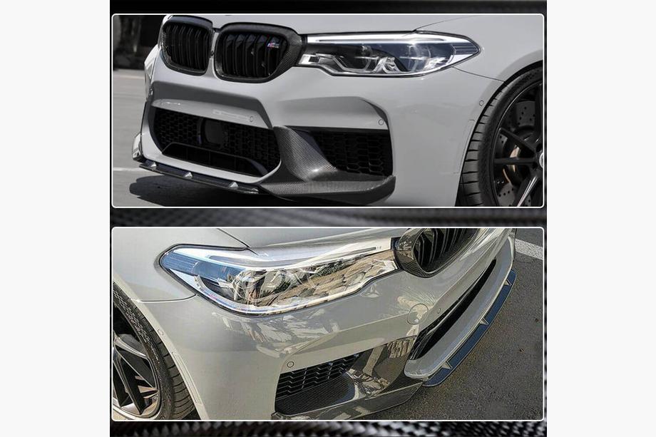 BMW 5 Serie G30/G31 2017–2023 Front bumper lip Lip V5 (voor M5 F90 2017-2020, carbon) Foto 4