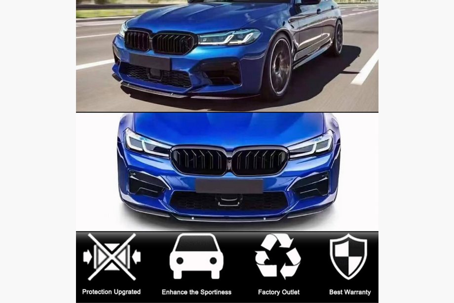 BMW 5 Serie G30/G31 2017–2023 Voorbumper lip Lip V4 (voor M5 F90 2020-2024, carbon) Foto 2