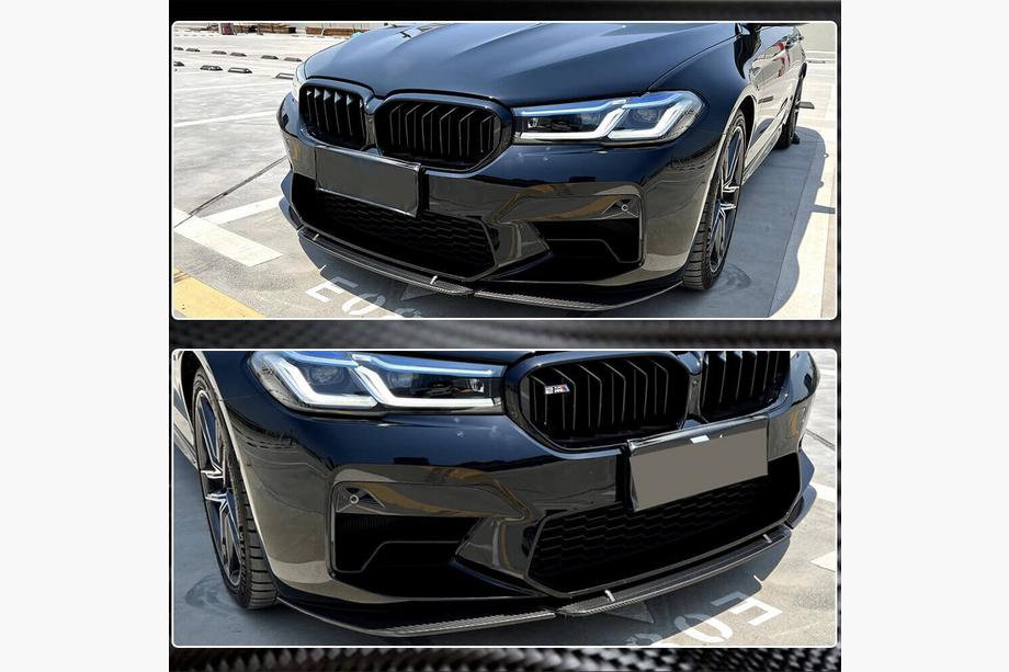 BMW 5 Serie G30/G31 2017–2023 Voorbumper lip Lip V4 (voor M5 F90 2020-2024, carbon) Foto 4