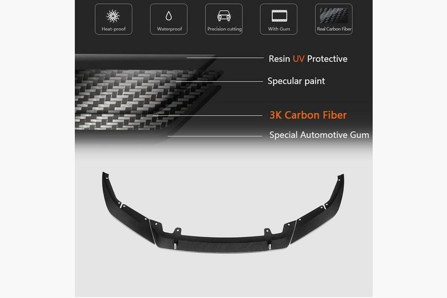 BMW 5 Serie G30/G31 2017–2023 Voorbumper lip Lip V4 (voor M5 F90 2020-2024, carbon) Foto 5