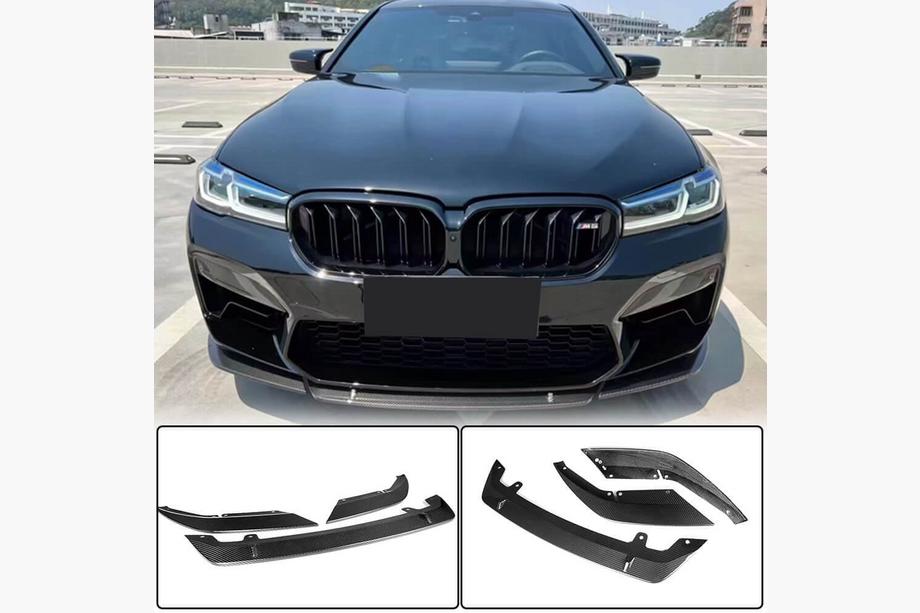 BMW 5 Serie G30/G31 2017–2023 Frontbumper lip Lip V6 (voor M5 F90 2020-2024, carbon) Image