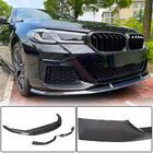 BMW 5 Serie G30/G31 2017–2023 Frontbumper lip Lip V1 (voor M-Sport 2021-2024, Carbon) foto 1