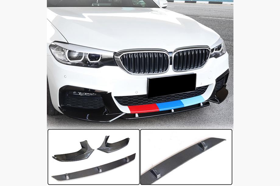 BMW 5 Serie G30/G31 2017–2023 Front bumper lip Lip V5 (voor M-Sport 2017-2020, carbon) Image