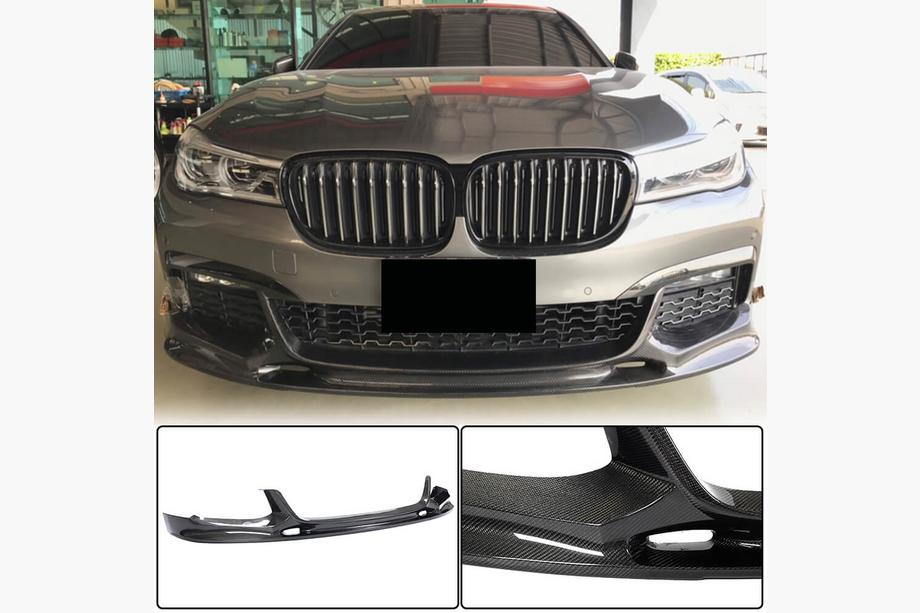 BMW 7 Serie G11/G12 2015–2022 Frontbumper lip Lip V1 (voor M-Sport 2016-2019, carbon) Image