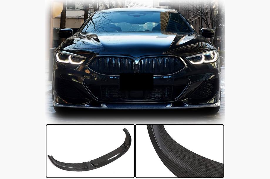 BMW 8-serie G14/G15/G16 2018– Voorbumper lip spoiler V3 (voor M-Sport, carbon) Foto 1