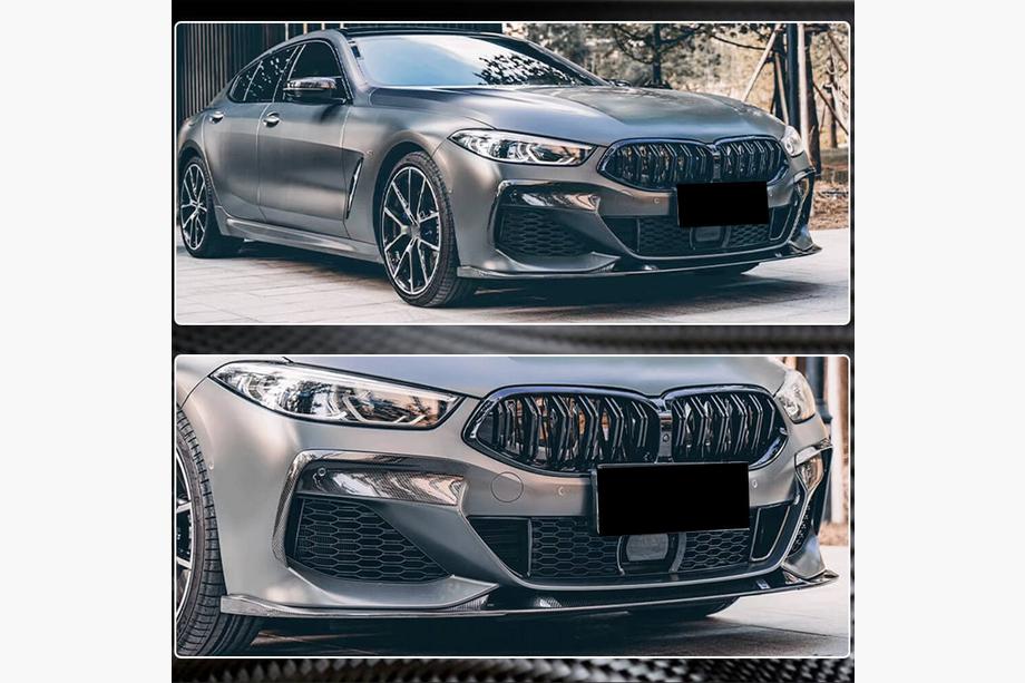 BMW 8-serie G14/G15/G16 2018– Voorbumper lip spoiler V3 (voor M-Sport, carbon) Foto 5