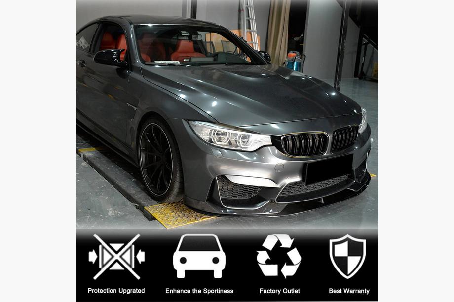 BMW 3 Serie F30/F31 2012–2019 Voorbumper lip Lip V2 (voor F80, carbon) Foto 2