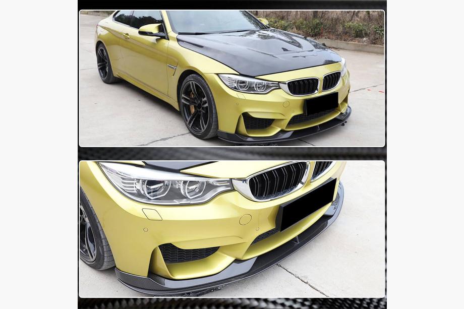 BMW 3 Serie F30/F31 2012–2019 Voorbumper lip Lip V2 (voor F80, carbon) Foto 4