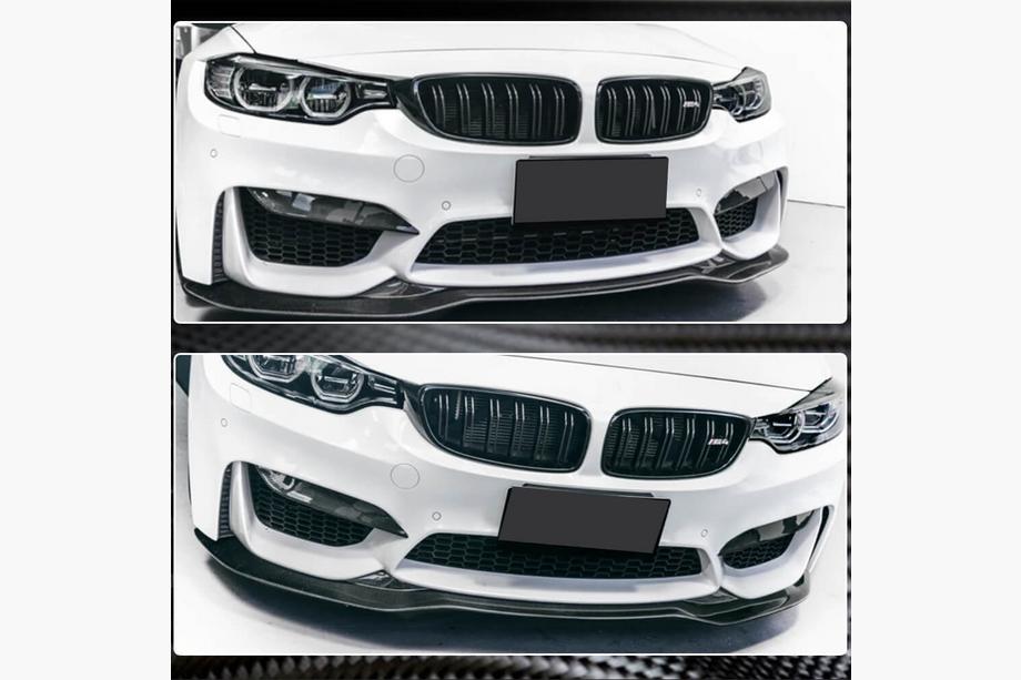 BMW 3 Serie F30/F31 2012–2019 Voorbumperlip Lip V9 (voor F80, carbon) Foto 4