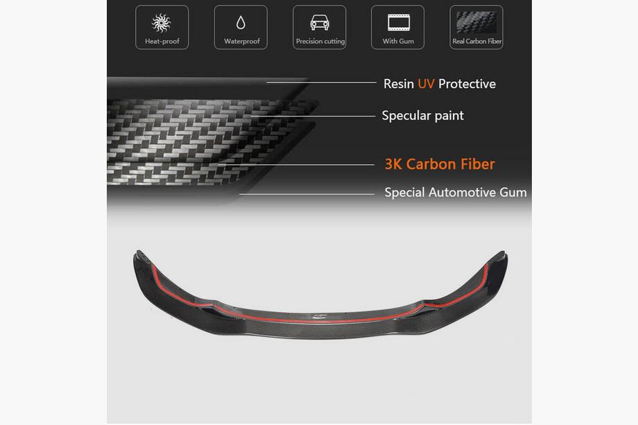 BMW 3 Serie F30/F31 2012–2019 Voorbumperlip Lip V9 (voor F80, carbon) Foto 5