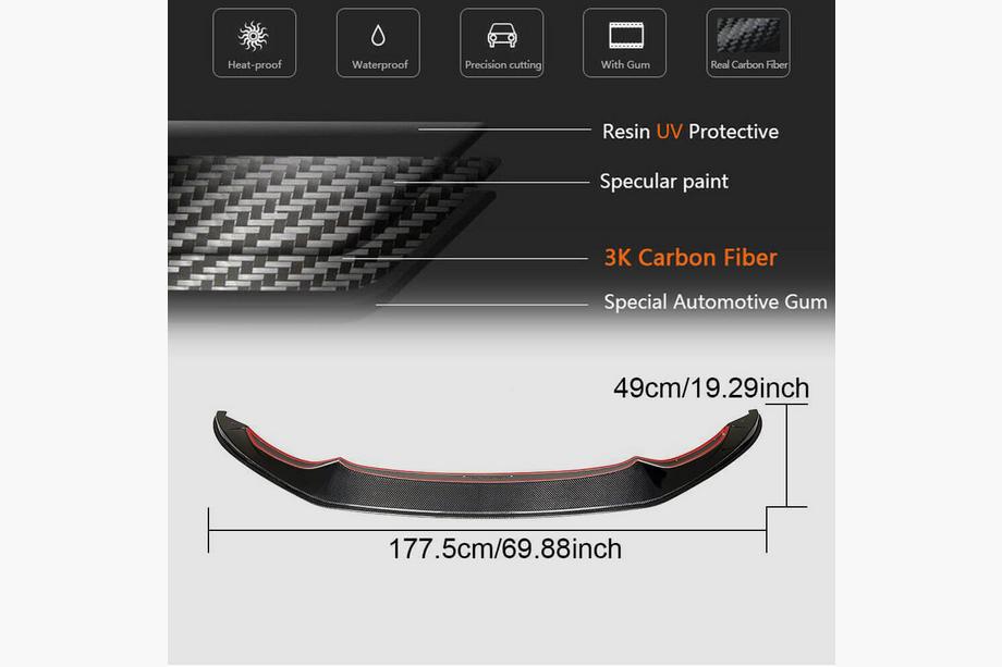 BMW 4 Serie F32/F33/F36 2012–2020 Voorbumper lipspoiler Lip V7 (voor F82/F83, carbon) Foto 6