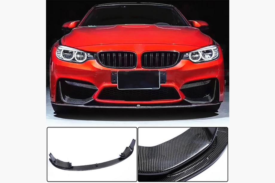 BMW 3 Serie F30/F31 2012–2019 Carbon V12 frontbumper lip (voor F80) Image