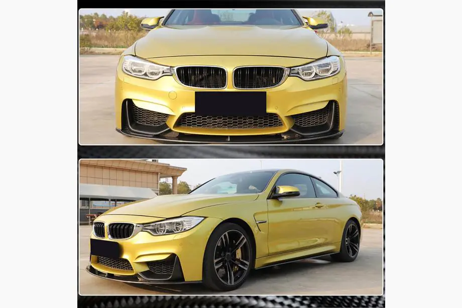 BMW 3 Serie F30/F31 2012–2019 Frontbumperlip Lip V13 (voor F80, carbon) Foto 3