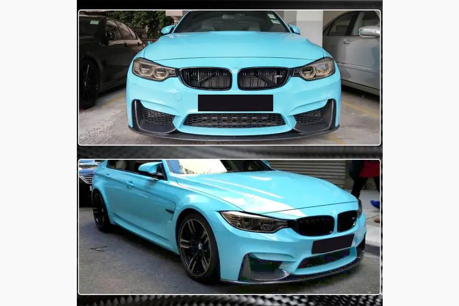 BMW 3 Serie F30/F31 2012–2019 Frontbumperlip Lip V13 (voor F80, carbon) Foto 4