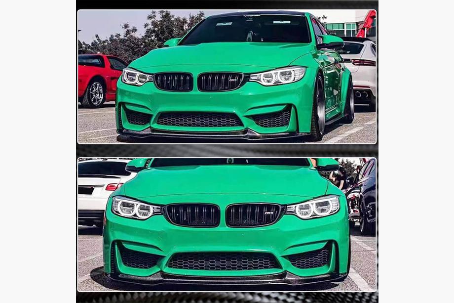BMW 4 Serie F32/F33/F36 2012–2020 Frontbumper lipspoiler V14 (voor F82/F83, carbon) Foto 5