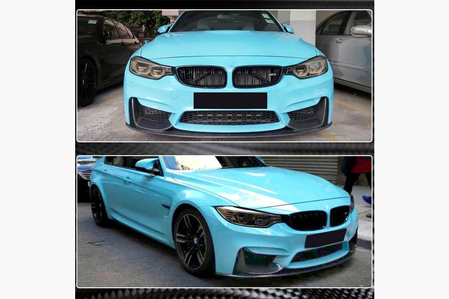 BMW 4 Serie F32/F33/F36 2012–2020 Frontbumper lip FRP V16 (voor F82/F83) Foto 4
