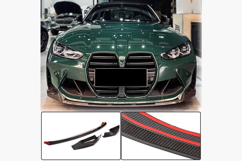 BMW 3 Serie G20/G21 2018– Front bumper lip Lip V3 (voor G80, carbon) Image