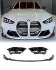 BMW 3 Serie G20/G21 2018– Voorbumper lip Lip V5 (voor G80, Carbon) foto 1