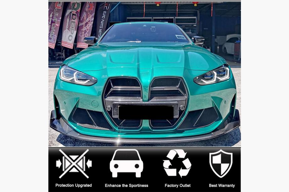 BMW 3 Serie G20/G21 2018– Voorbumper lipspoiler Lip V8 (voor G80, carbon) Foto 2