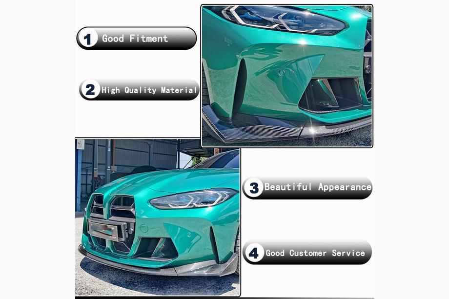 BMW 3 Serie G20/G21 2018– Voorbumper lipspoiler Lip V8 (voor G80, carbon) Foto 3