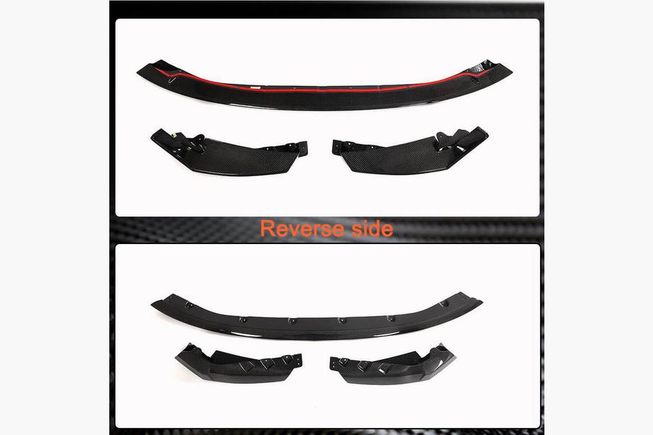 BMW 3 Serie G20/G21 2018– Voorbumper lipspoiler Lip V8 (voor G80, carbon) Foto 5