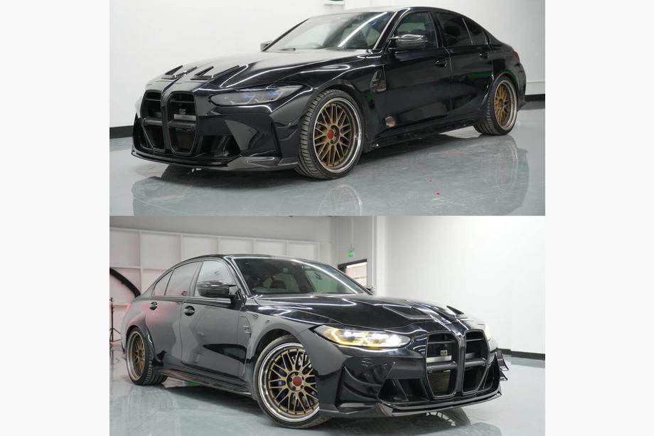 BMW 4-serie G22/23/26 2020– Front bumper lip Lip V1 (voor G82/G83, carbon) Foto 2