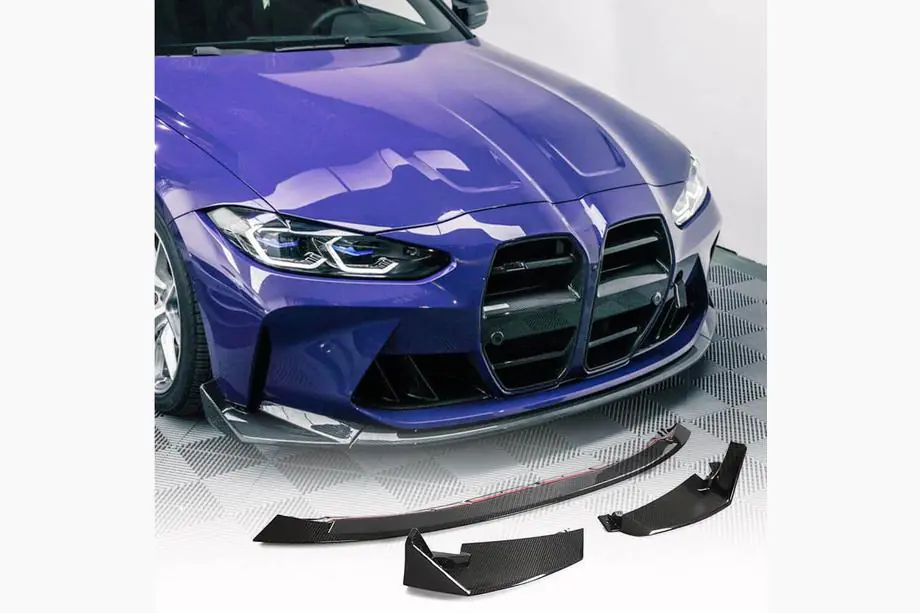 BMW 4-serie G22/23/26 2020– Voorbumper frontlip Lip V6 (voor G82/G83, carbon) Image