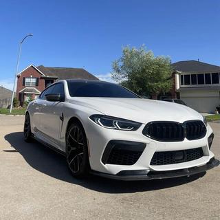 Front bumper lip spoiler (voor F91/F92/F93 M8, carbon) BMW 8-serie G14/G15/G16 2018– foto 3