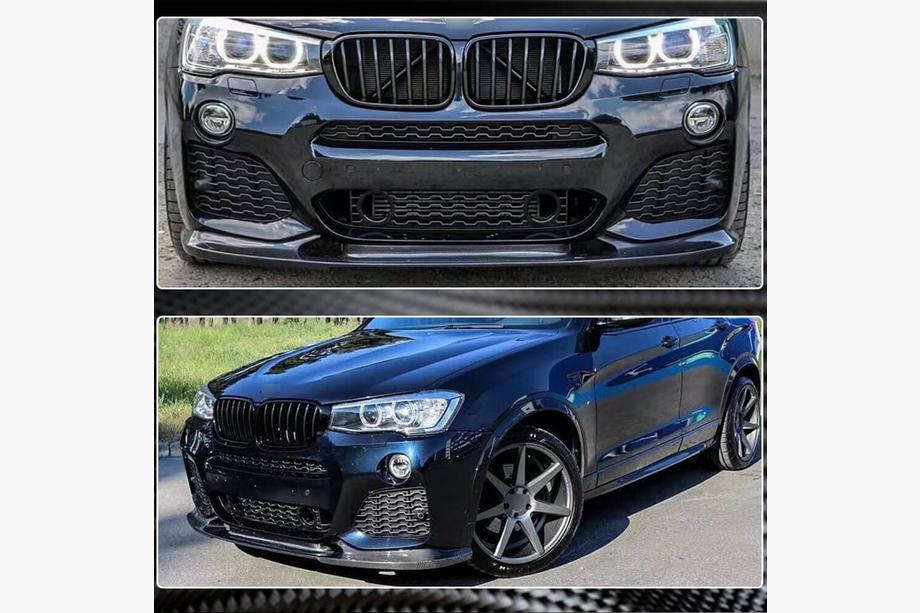BMW X3 F25 2011–2018 Frontbumper lip (voor M-Sport 2014-2018, carbon) Foto 3