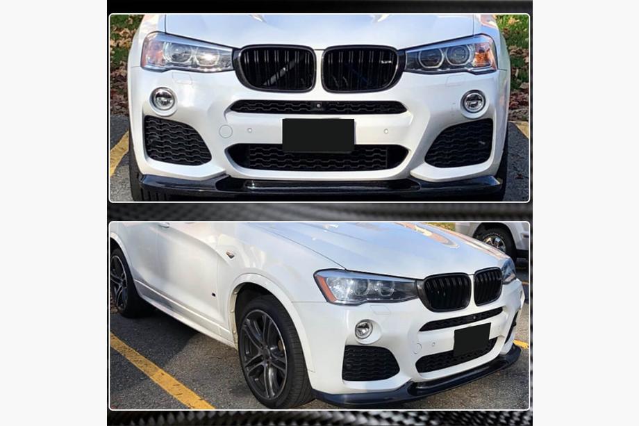 BMW X3 F25 2011–2018 Frontbumper lip (voor M-Sport 2014-2018, carbon) Foto 4