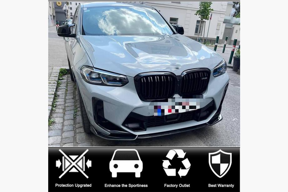 BMW X3 G01 2018– Voorbumper lipspoiler (voor F97 2022-2024, carbon) Foto 2