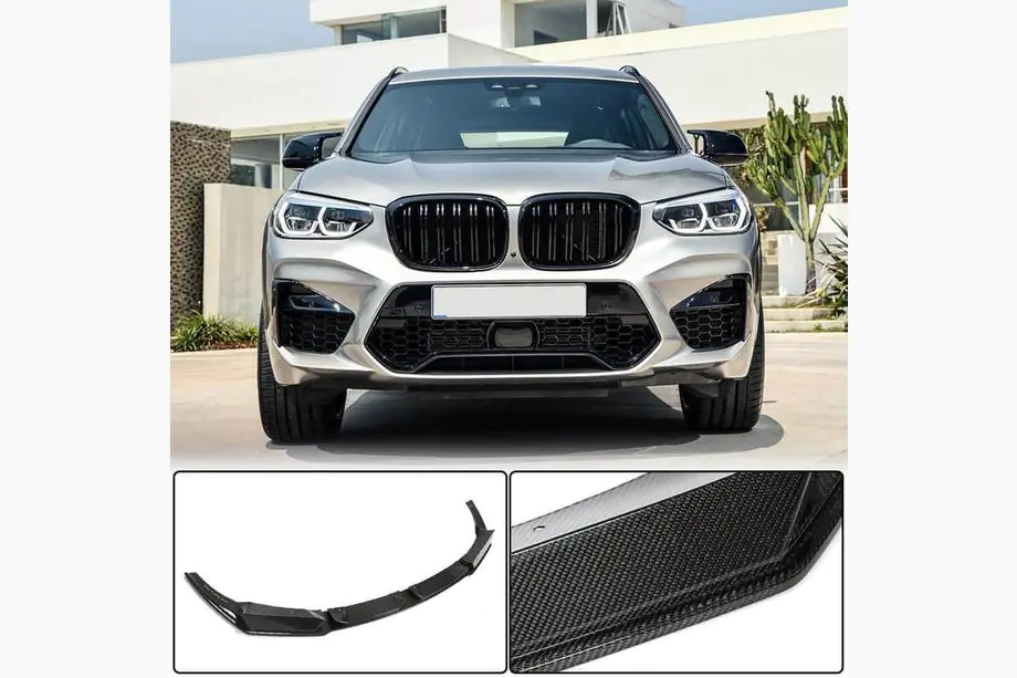 BMW X3 G01 2018– Frontbumperlip Lip V1 (voor F97 2018-2021, carbon) Image