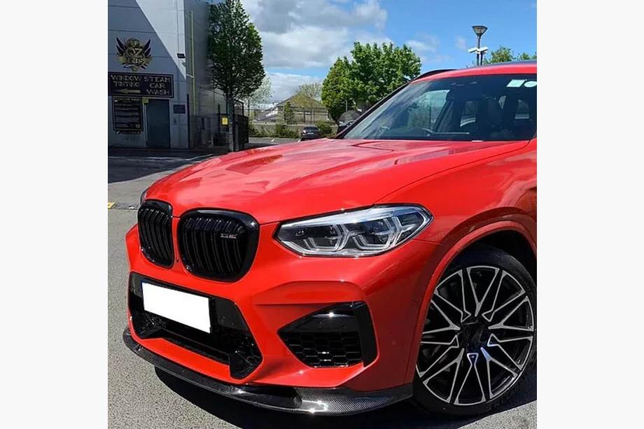 BMW X4 G02 2018– Front bumper lip Lip V2 (voor F98 2018-2021, carbon) Foto 3
