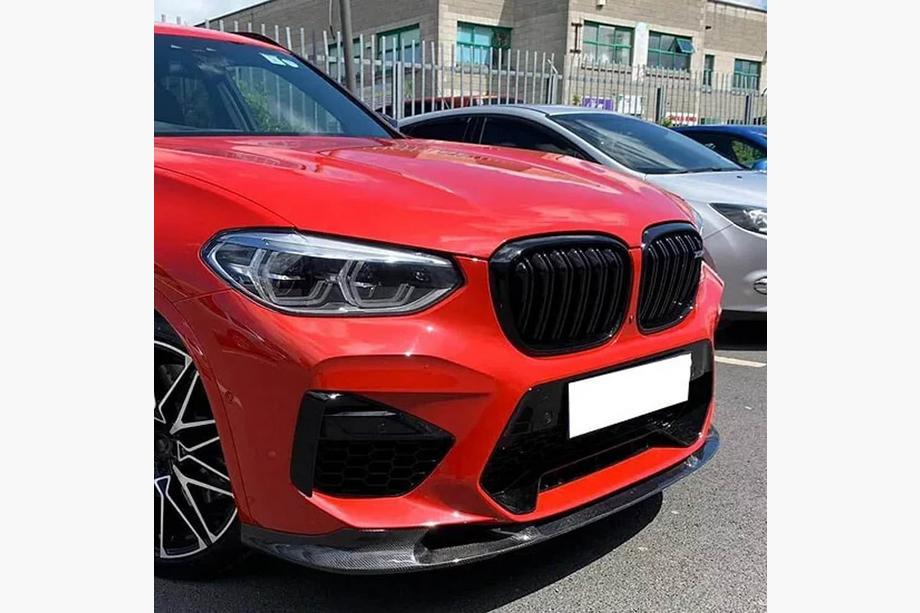 BMW X4 G02 2018– Front bumper lip Lip V2 (voor F98 2018-2021, carbon) Foto 4