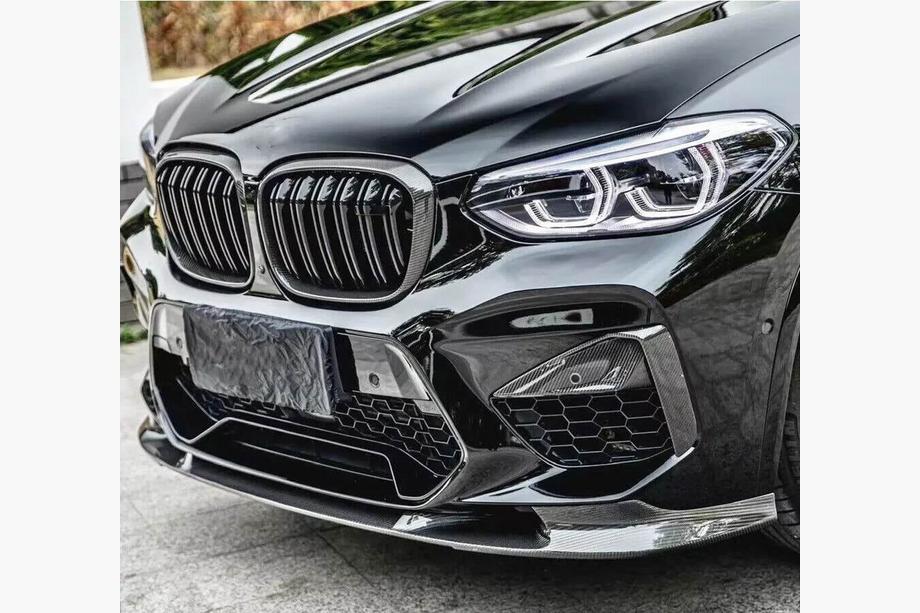 BMW X4 G02 2018– Front bumper lip Lip V2 (voor F98 2018-2021, carbon) Foto 6