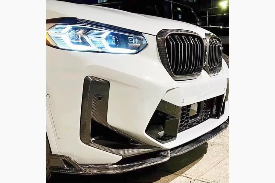 BMW X4 G02 2018– Front bumper lip spoiler (voor F98 2022-2025, carbon) Image
