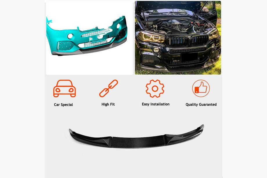 BMW X5 F15 2013–2018 Front bumper lip Lip (voor M-Sport, carbon) Foto 2