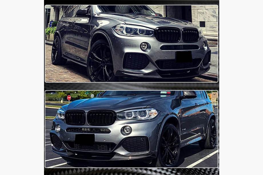 BMW X5 F15 2013–2018 Front bumper lip Lip (voor M-Sport, carbon) Foto 4