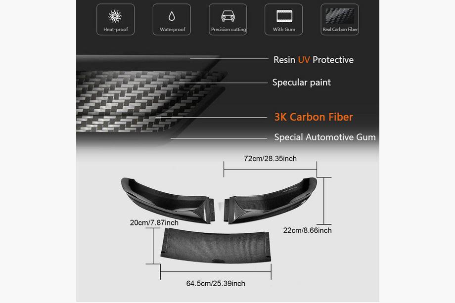 BMW X5 F15 2013–2018 Front bumper lip Lip (voor M-Sport, carbon) Foto 6