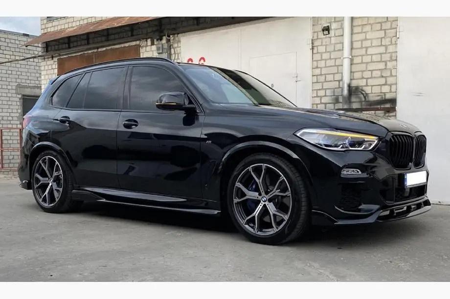 BMW X5 G05 2019–2026 Paradigm V-3 front lip spoiler (2018-2022, hoogglans zwart) Foto 2