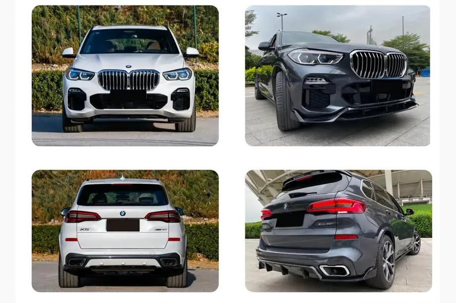 BMW X5 G05 2019–2026 Paradigm V-3 front lip spoiler (2018-2022, hoogglans zwart) Foto 4