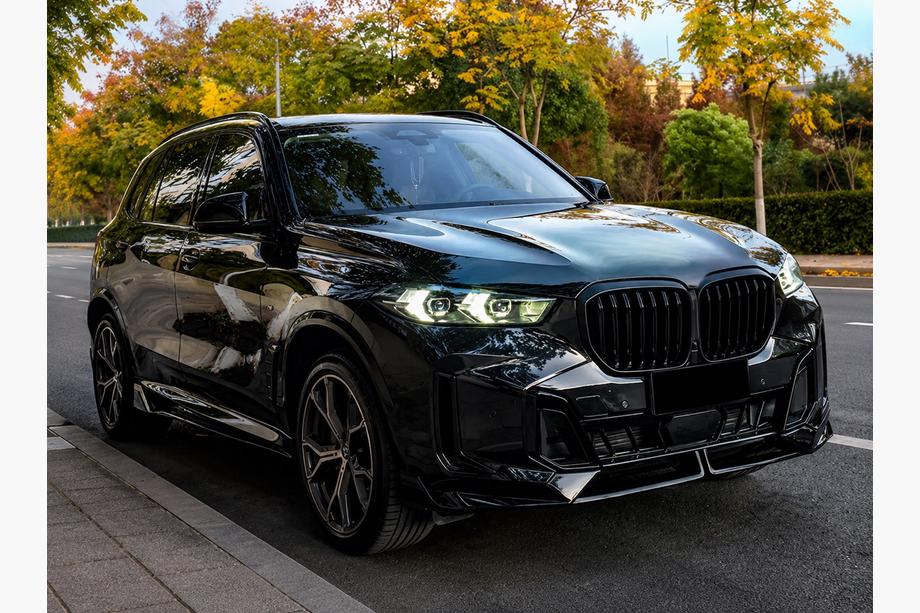 BMW X5 G05 2019–2026 Paradigm V-5 front lip spoiler (voor M-Sport 2023-, glanzend zwart) Foto 2