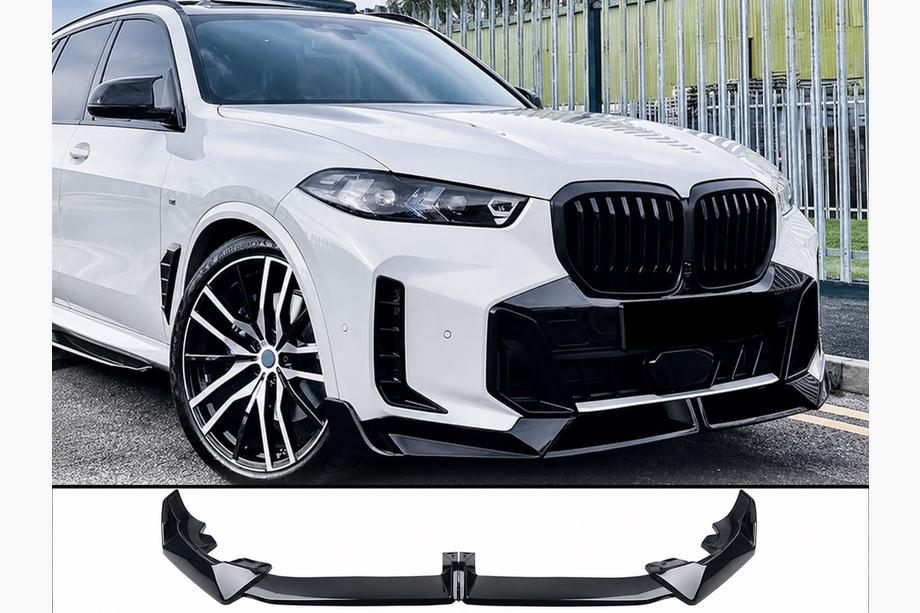 BMW X5 G05 2019–2026 Paradigm V-5 front lip spoiler (voor M-Sport 2023-, glanzend zwart) Foto 1