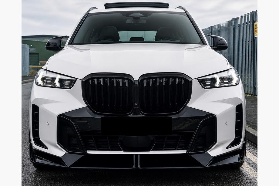 BMW X5 G05 2019–2026 Paradigm V-5 front lip spoiler (voor M-Sport 2023-, glanzend zwart) Foto 4
