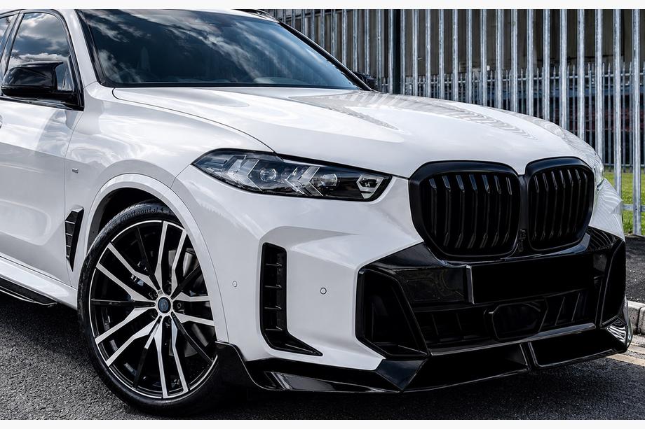 BMW X5 G05 2019–2026 Paradigm V-5 front lip spoiler (voor M-Sport 2023-, glanzend zwart) Foto 3