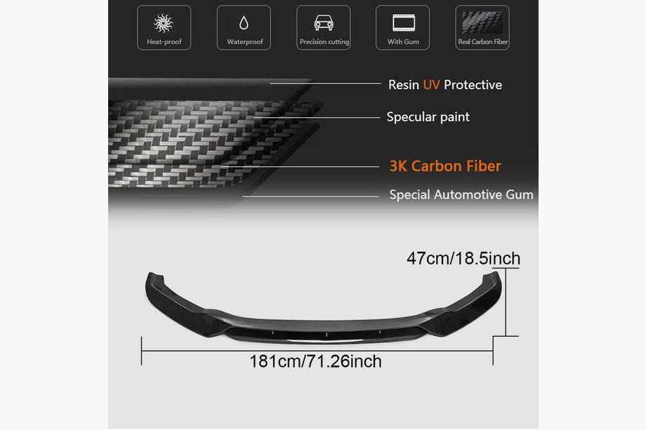 BMW X5 F15 2013–2018 Voorbumper lipspoiler Lip V1 (voor F85, carbon) Foto 6