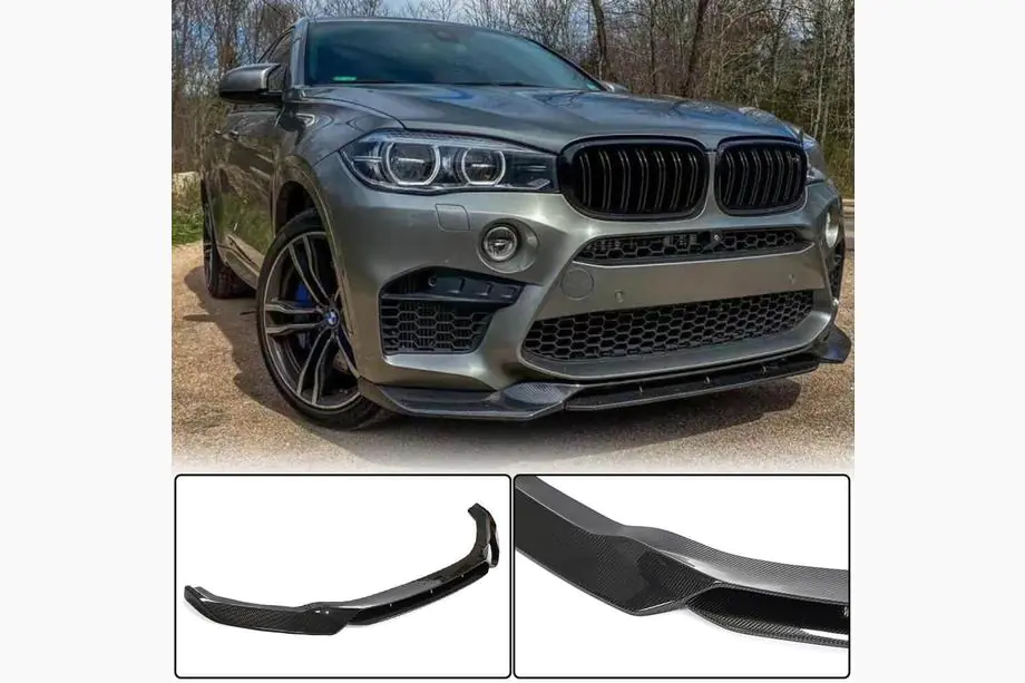 BMW X6 F16 2014–2019 Voorbumper lip Lip V1 (voor F86, carbon) Foto 2